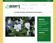 Tablet Screenshot of berrysgreenhouses.com